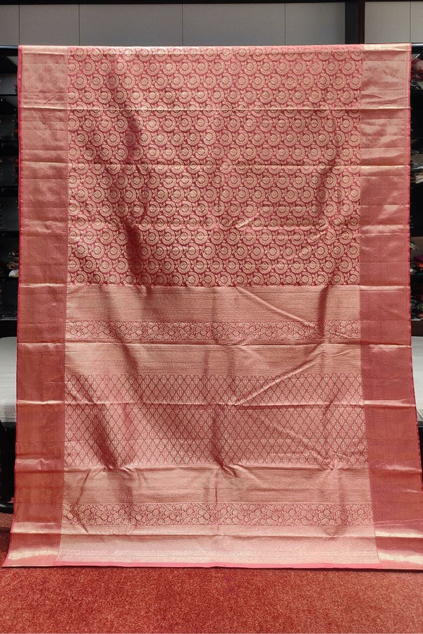Pure Kanjivaram Silk Saree With Jaal Zari Work