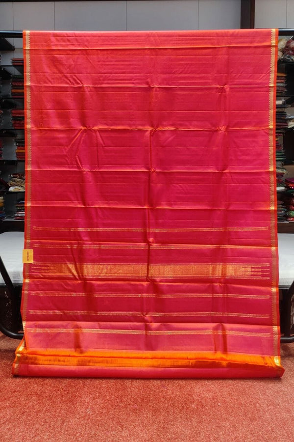 Pure Kanjivaram Silk Saree With Sleek Border