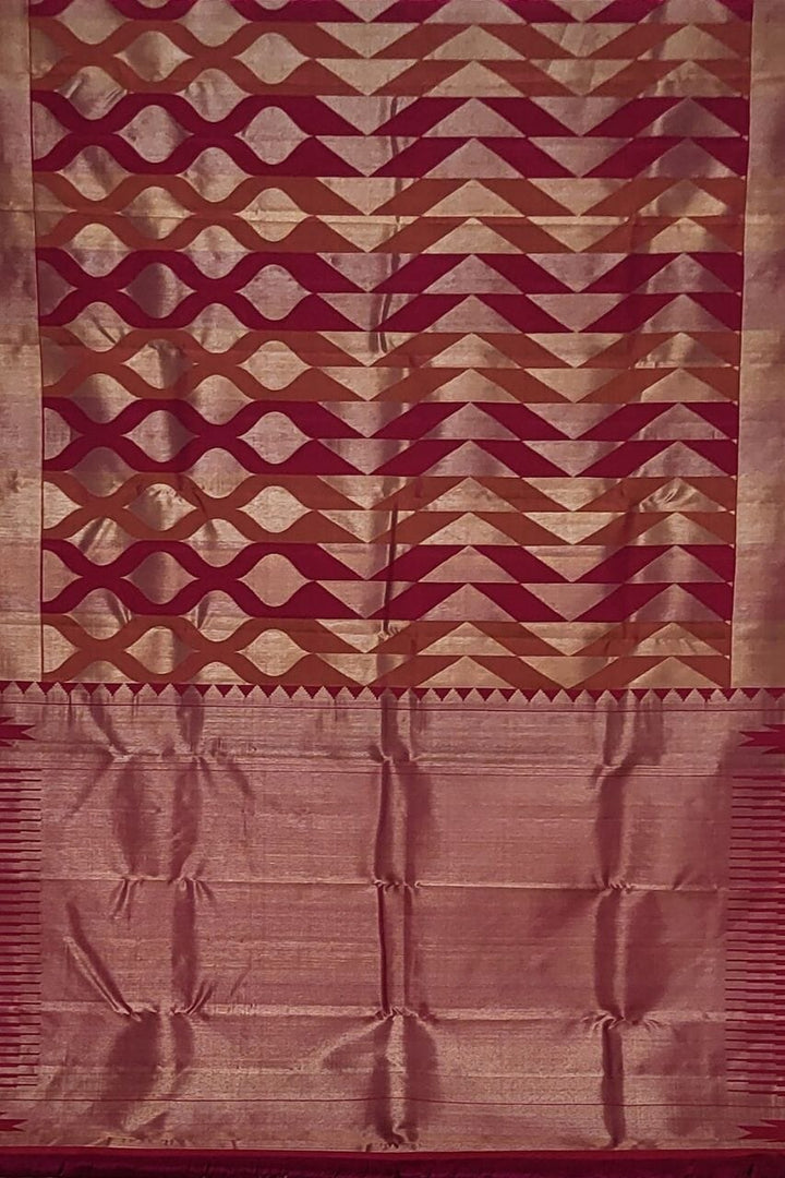 Bridal Kanjivaram Silk Saree in Maroon Colour
