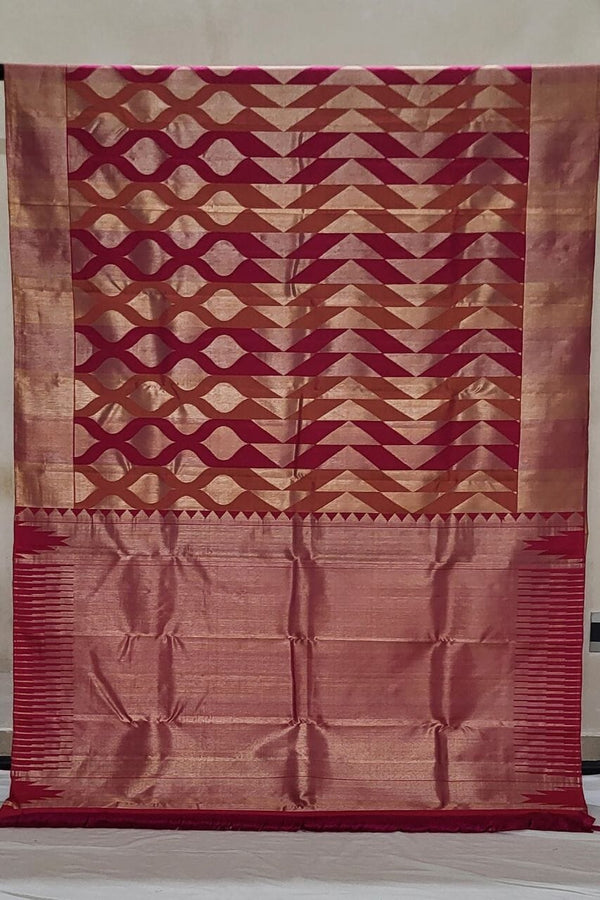 Bridal Kanjivaram Silk Saree in Maroon Colour