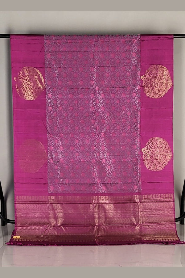 Premium Kanjivaram Silk Saree for Wedding- Magenta Color