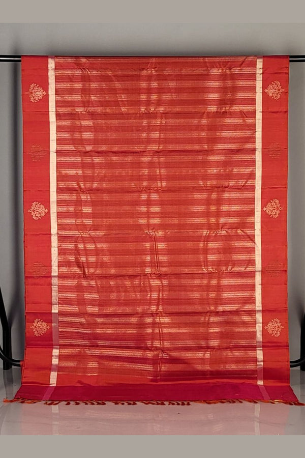 Pure Kanjivaram Silk Saree for Bride- Red Colour