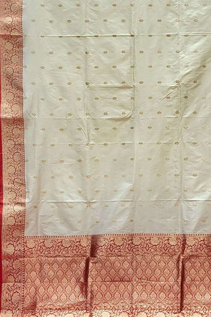 Lal Par Katan Silk Saree with Hazar Booti