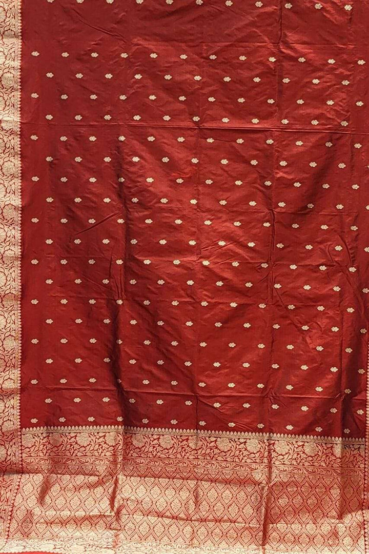 Bridal Katan Silk Saree with Booti Work