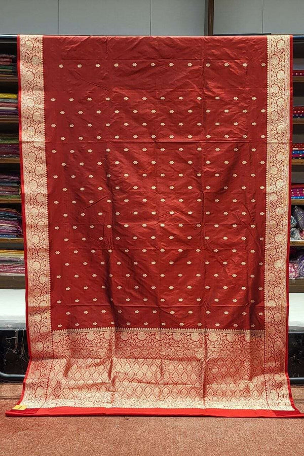 Bridal Katan Silk Saree with Booti Work
