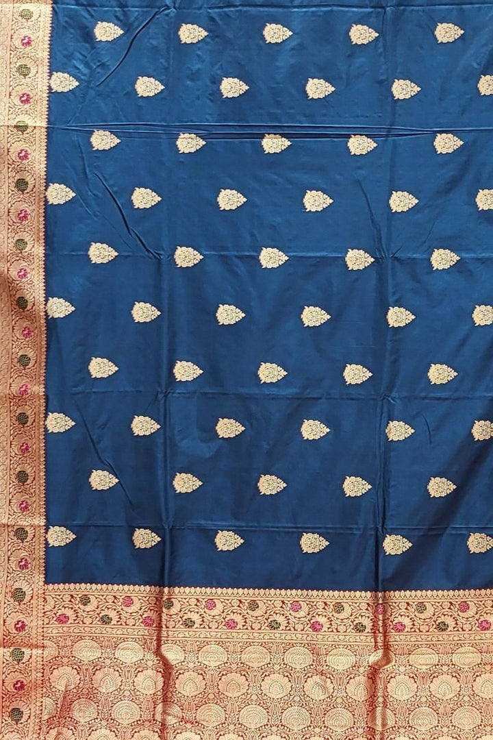 Banarasi Katan Silk Saree in Blue
