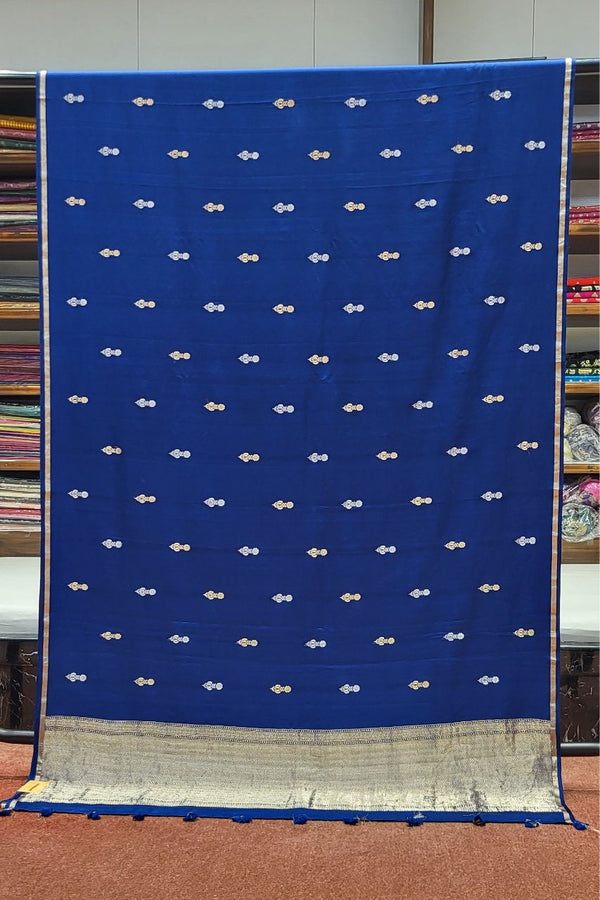 Mashru Silk Saree With Thin Border
