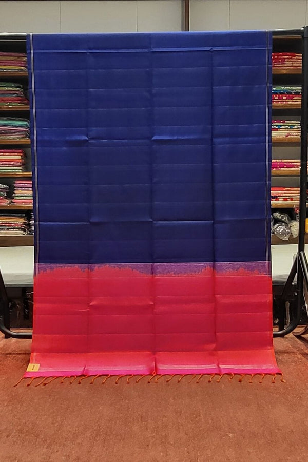Pure Malai Silk Saree With No Border