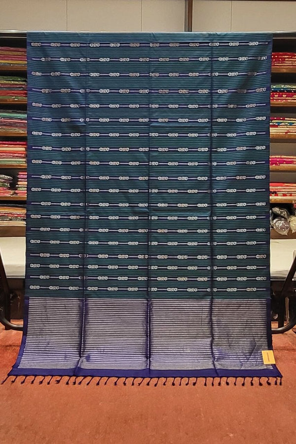 Pure Malai Silk Saree With Stripes