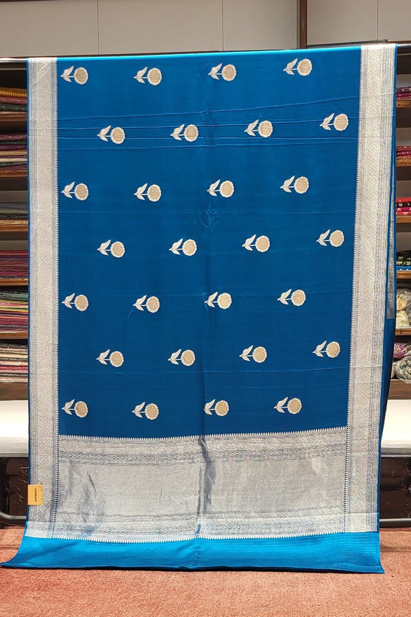 Pure Mashru Silk Saree with Flower Motif