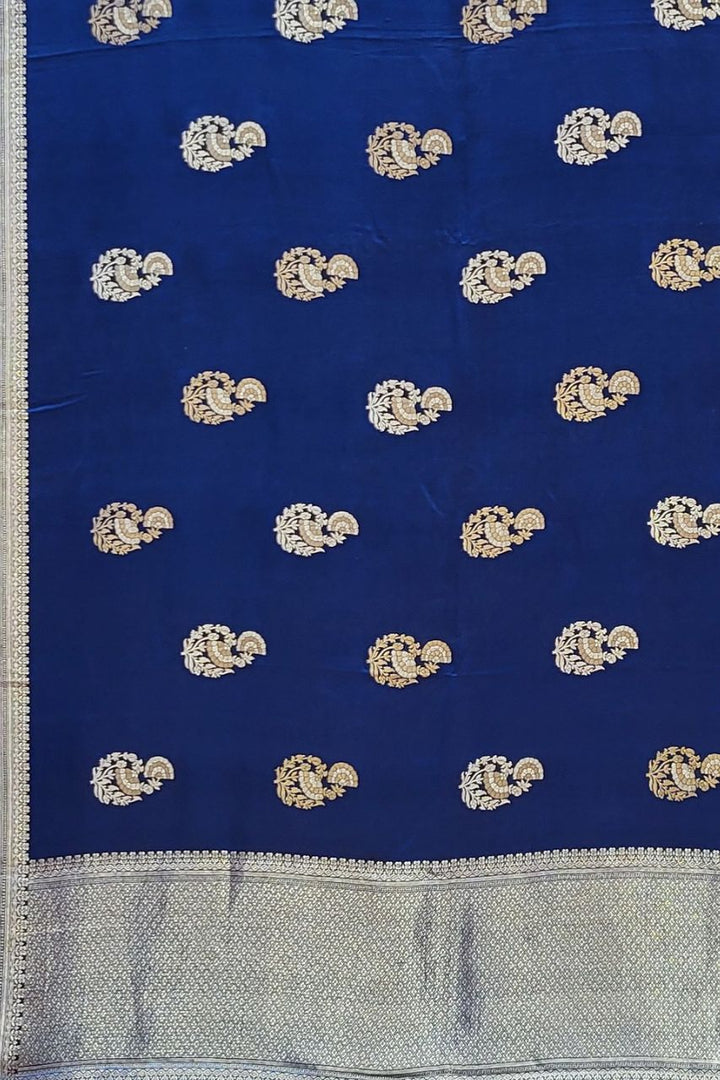 Blue Mashru Silk Saree