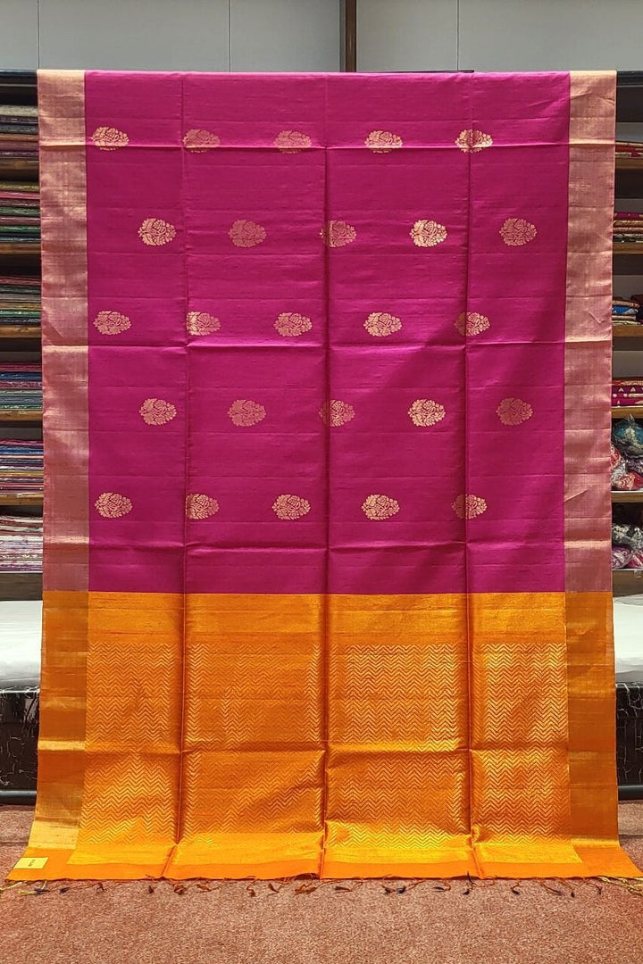 Contrast Matka Silk Saree for Wedding