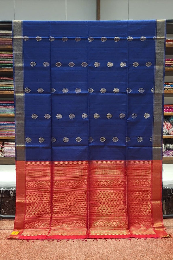 Matka Silk Saree With Contrast Pallu