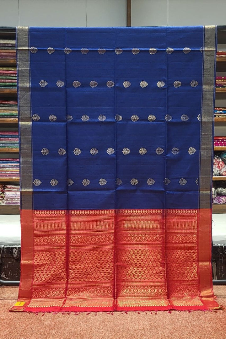 Matka Silk Saree With Contrast Pallu
