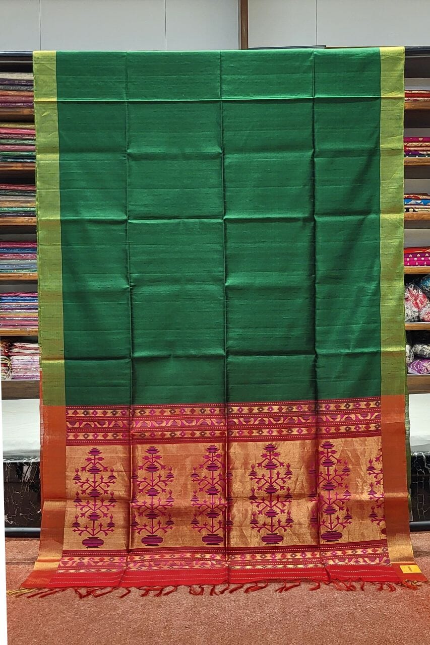 Matka Silk Saree for Mehendi Ceremony