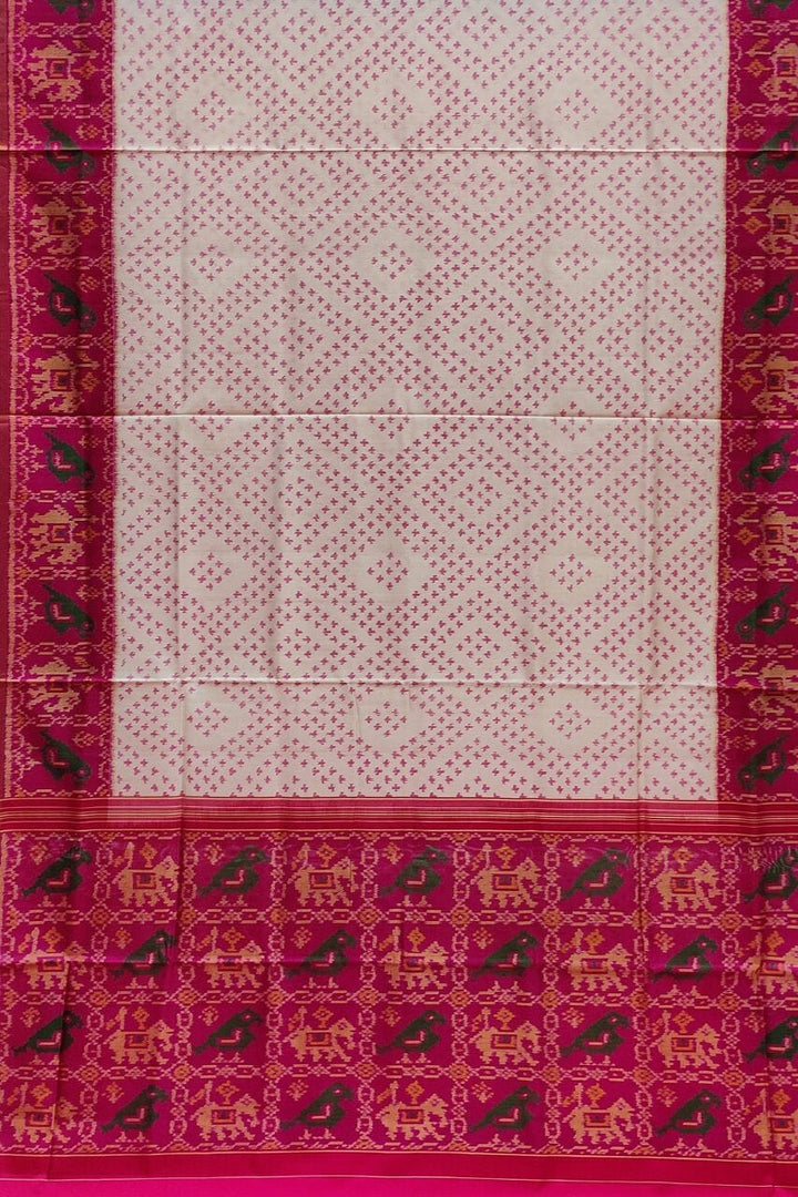 Pure Silk Saree In White 