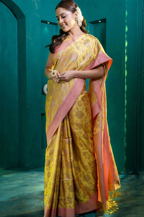 Pure Silk Saree With Resham Woven