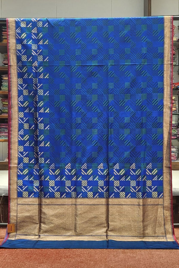 Premium Jamawar Silk Saree in Blue Colour
