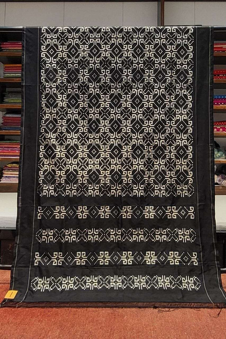 Pure Patola Silk Saree In Black Colour