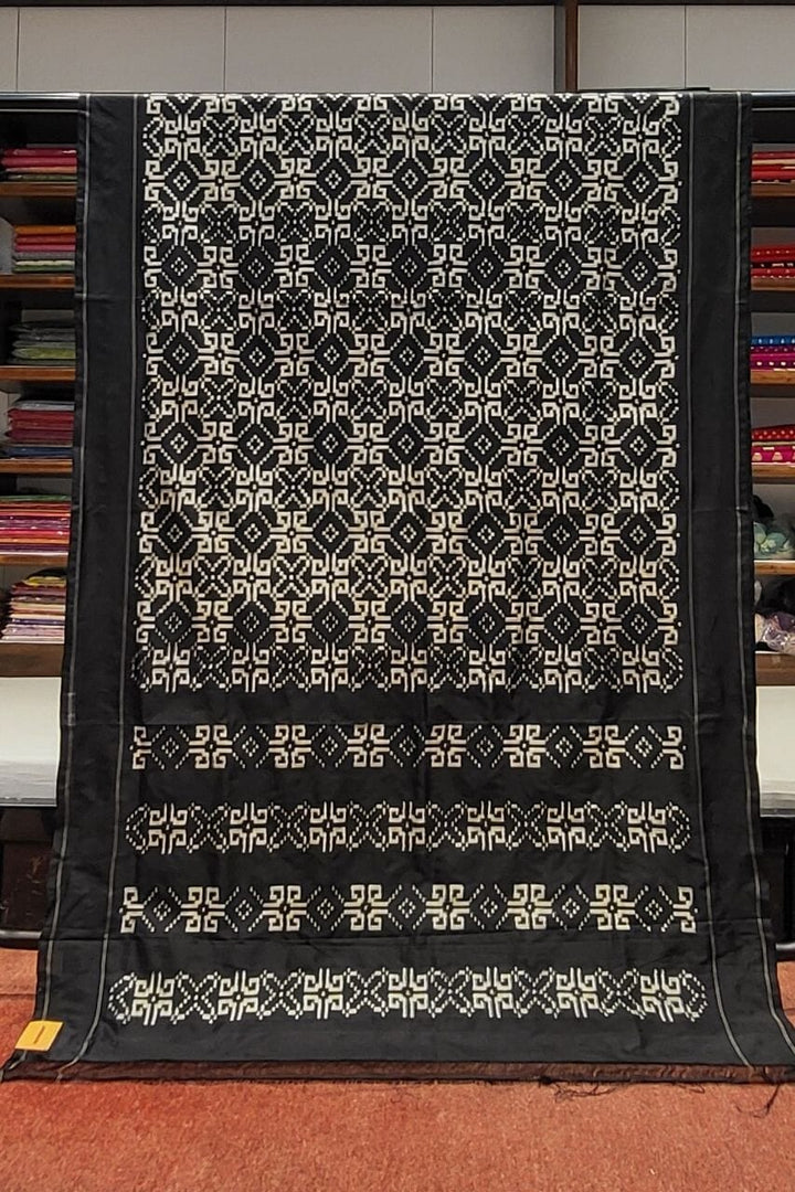 Pure Patola Silk Saree In Black Colour