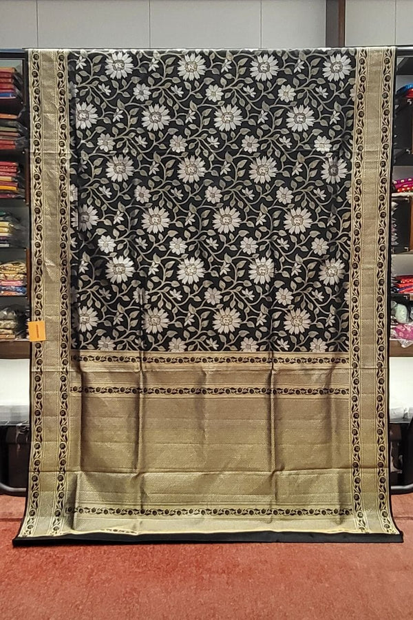 Pure Uppada Silk Saree In Black