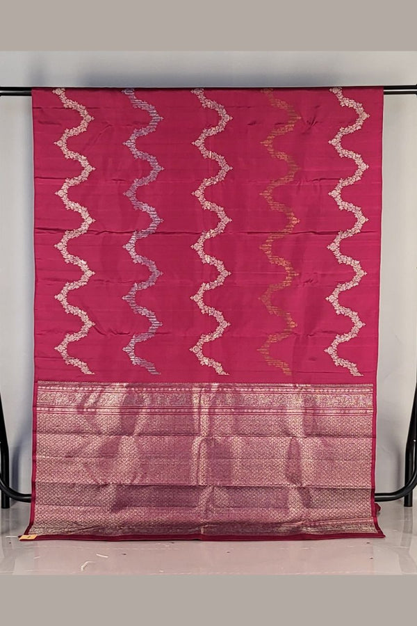 Pure Kanjivaram Silk Saree for Wedding- Maroon Colour