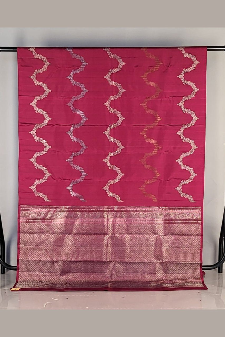 Pure Kanjivaram Silk Saree for Wedding- Maroon Colour