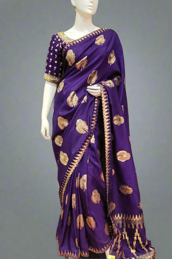 Dola Silk Saree with Readymade Heavy Blouse