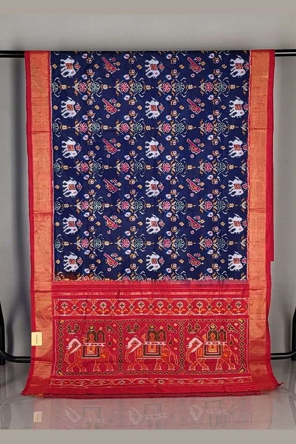 Rajkot Patola Saree With Elephant Motif