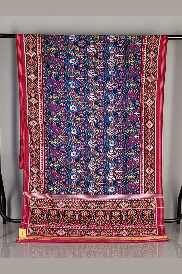 Rajkot Patola Saree with Ikkat Double Border