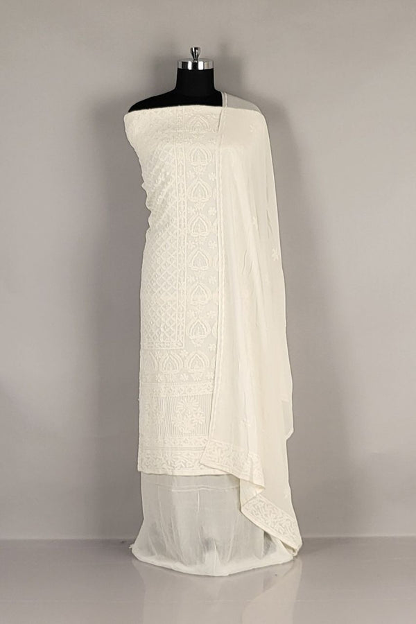 Chikankari Georgette unstitched Suit Piece