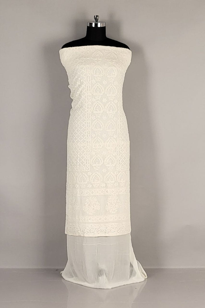 Chikankari Georgette unstitched Suit Piece