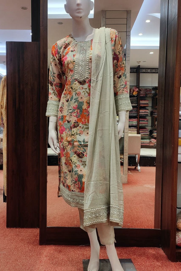 Ready-Made Kurti Pant Set With Dupatta