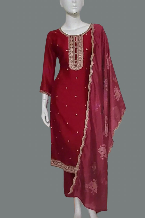 Ready Made Salwar Suit with Straight Pant