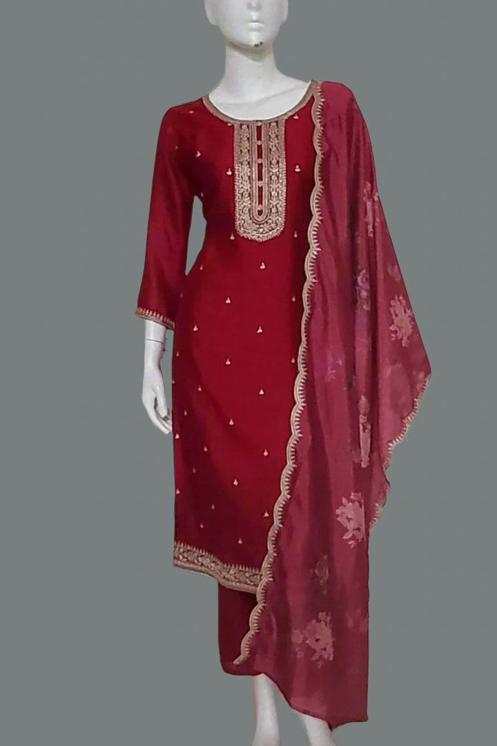 Ready Made Salwar Suit with Straight Pant