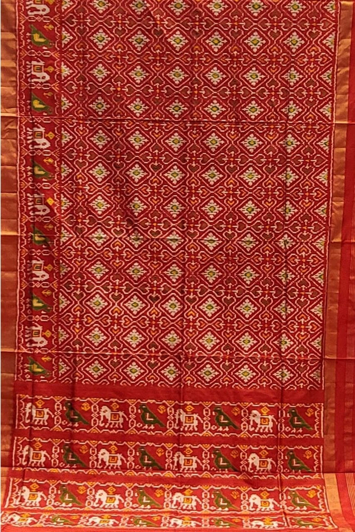 Red Patola Silk Saree for Wedding