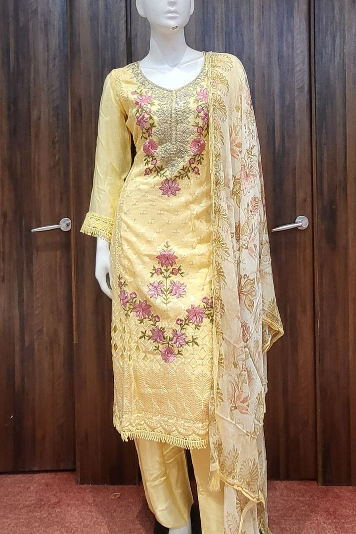 Salwar Kameez with Dupatta- Embroidered
