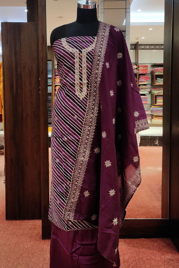 Salwar Kameez Set With Leheriya Printed