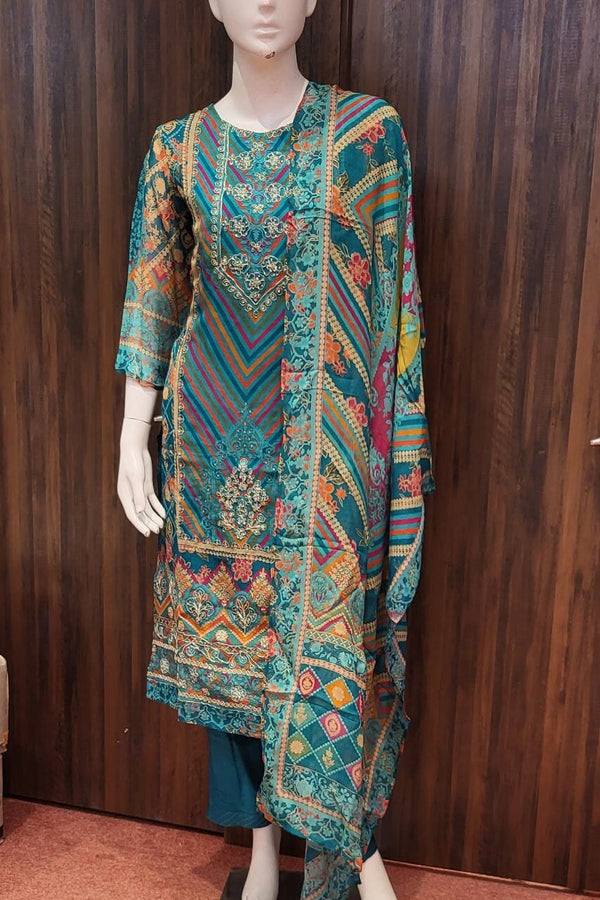 Salwar Kurta Set In Blue Color