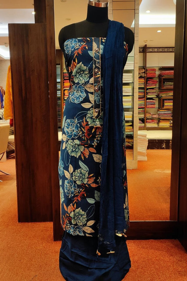 Salwar Suit Piece With Floral Prints