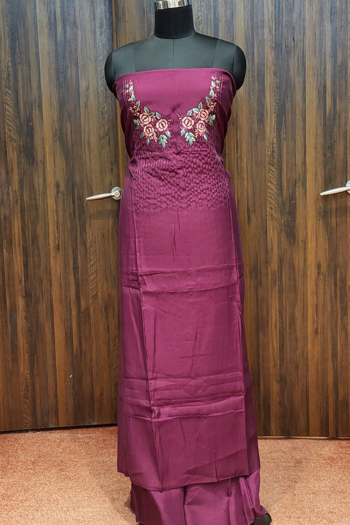 Unstitched Suit Piece with Heavy Dupatta