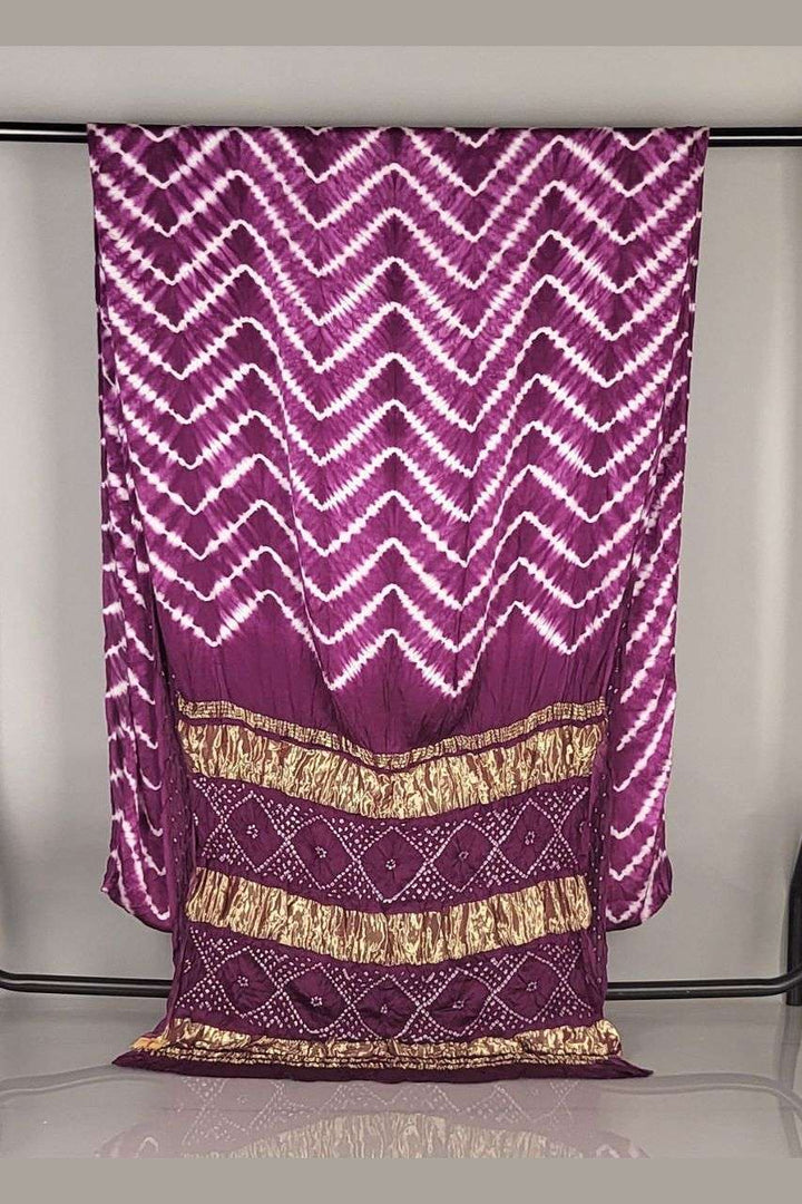 Saree in Gajji Silk Leheriya – Festive Look