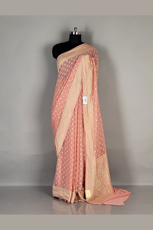 Saree in Khaddi Georgette for Partywear