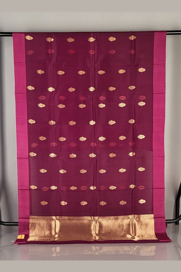 Saree in Organza with Woven Work for Party Wear