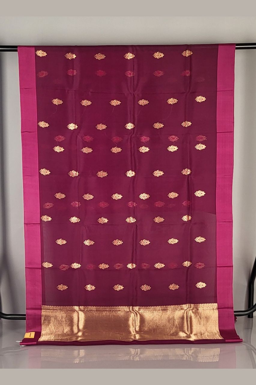 Saree in Organza with Woven Work for Party Wear