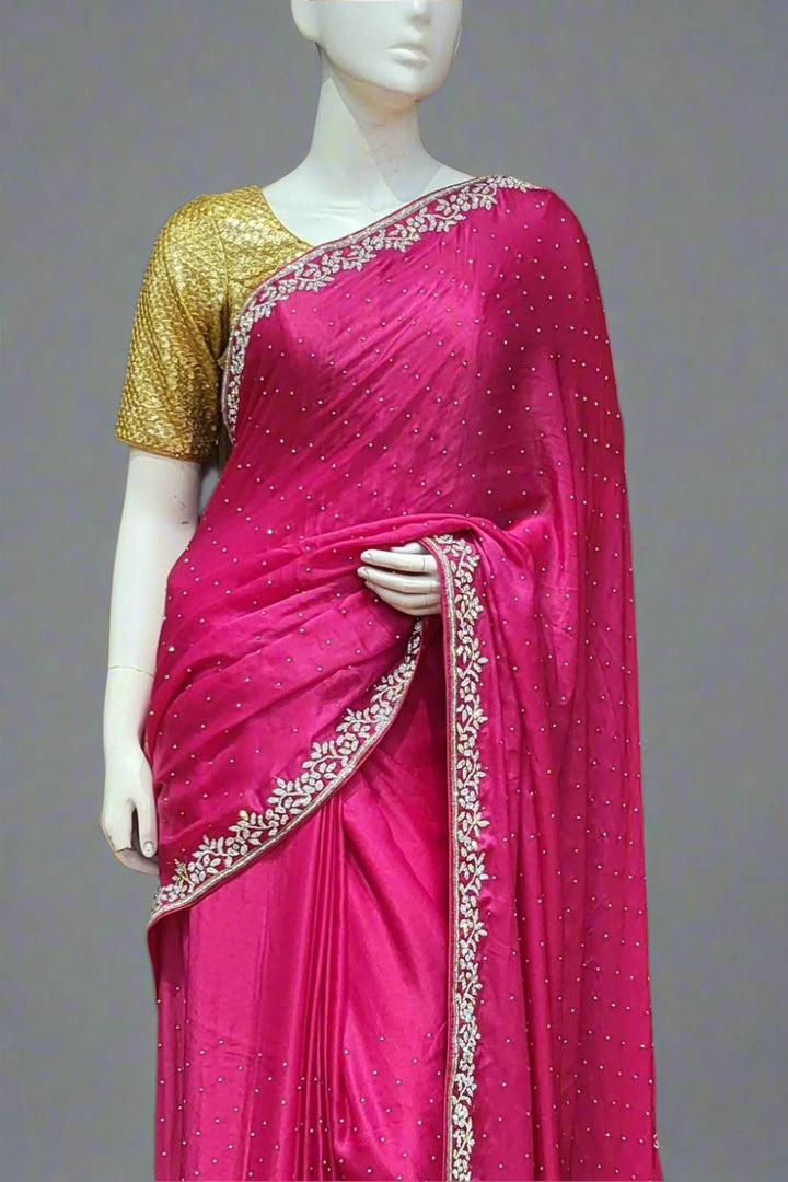 Party Wear Satin Saree