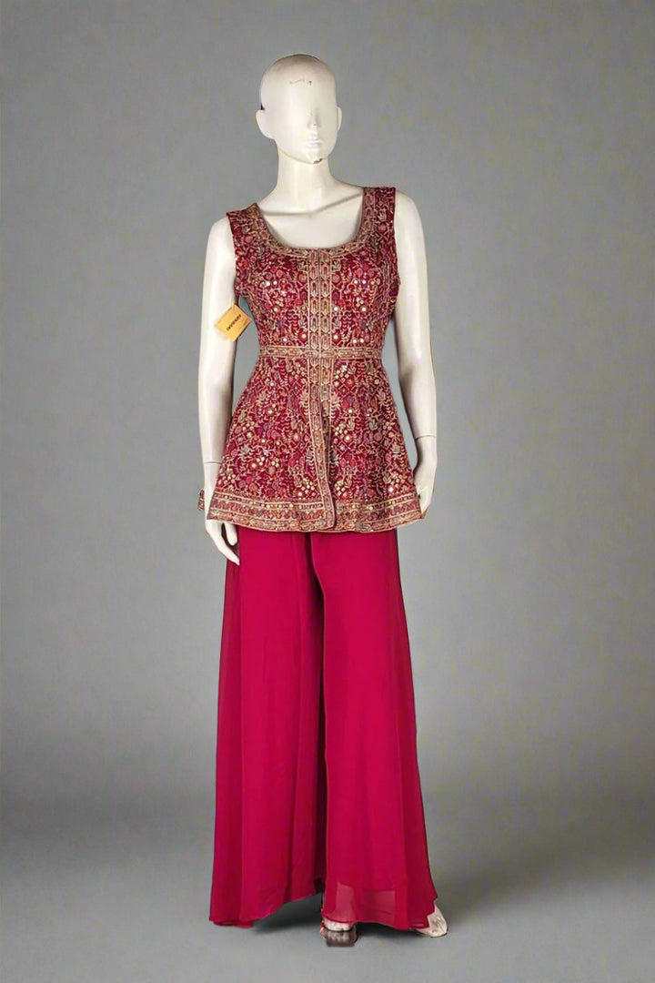 Indowestern Sharara Suit With Dupatta for Festival