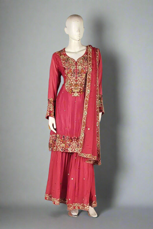 Sharara Suit with Zardosi Work for Festivals