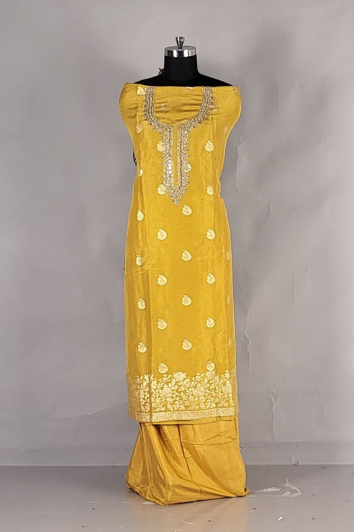 Traditional Salwar Suit Piece in Tissue Fabric