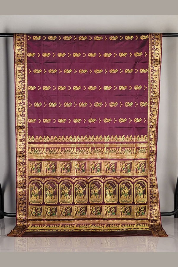 Original Baluchari Silk Saree with Zari Woven